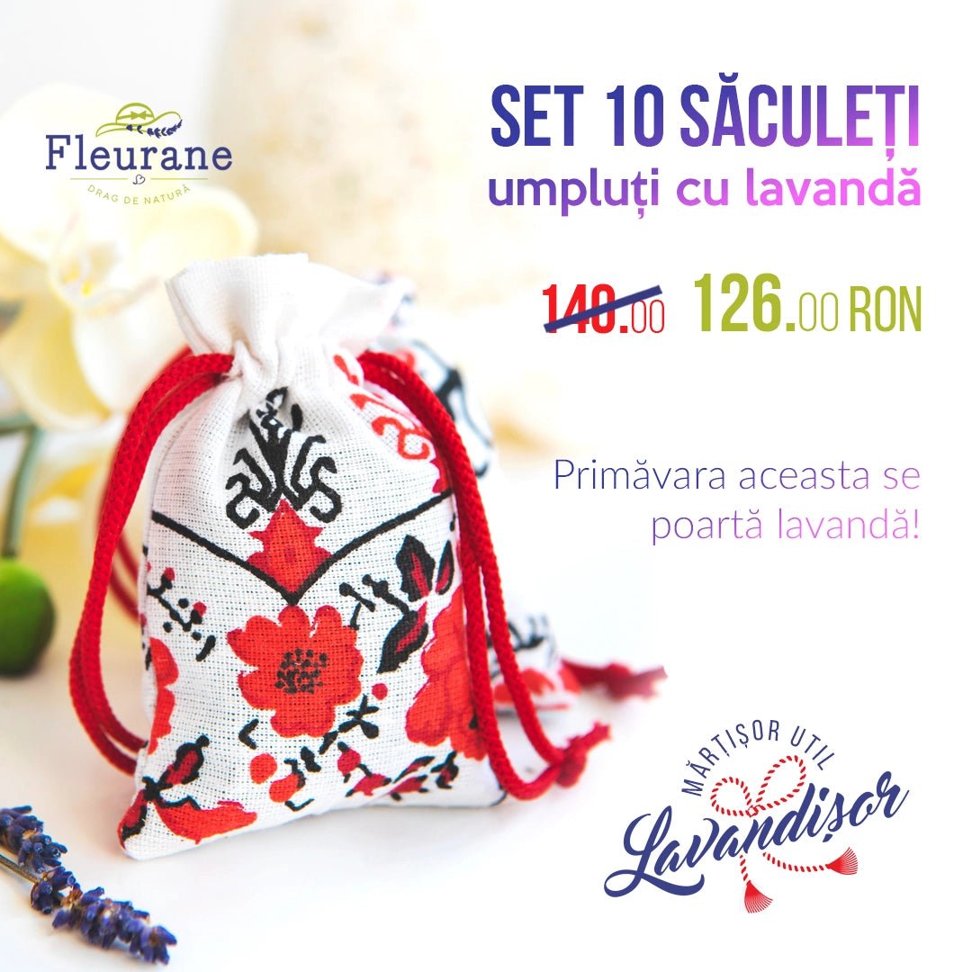 Set 10 saculeti cu lavanda - Lavandișori - Fleurane.ro