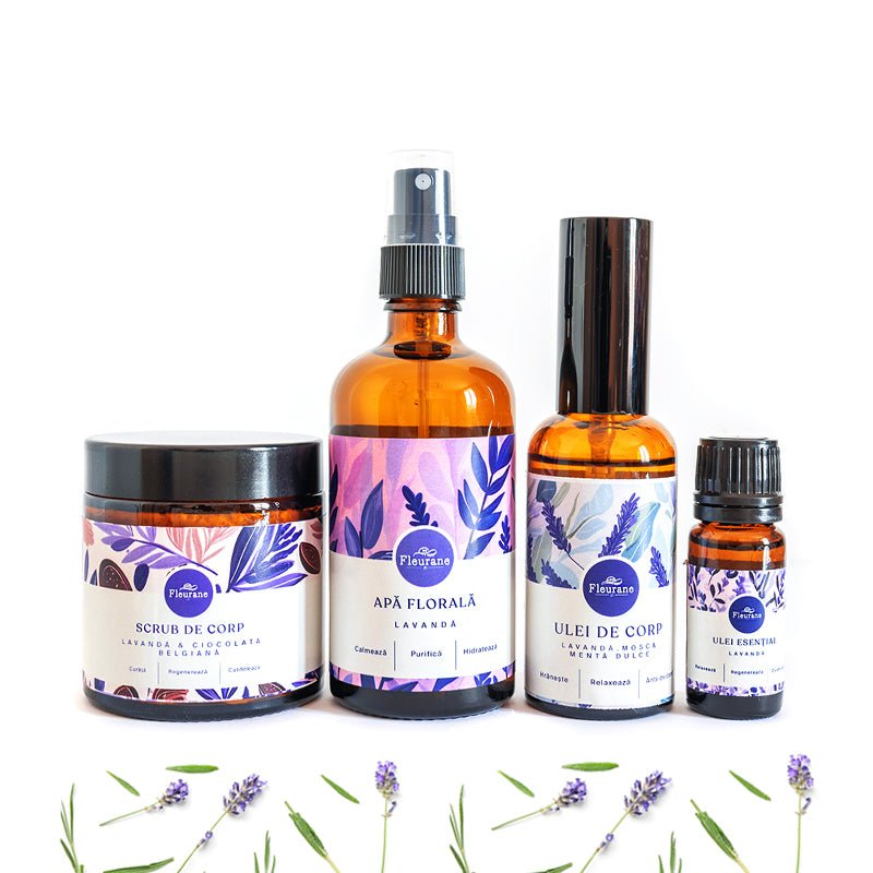 Set Cadou Relax – Cosmetice cu Lavandă și Uleiuri Naturale - Fleurane.ro