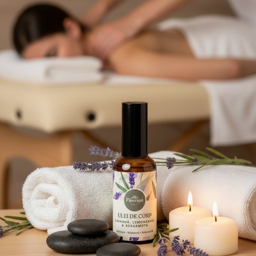 Ulei de Corp cu Lavanda, Lemongrass si Bergamota - Fleurane.ro