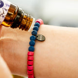 Bratara Aromaterapie cu Mesaj "Respir", "Zâmbesc" sau "Iubesc" - Fleurane.ro