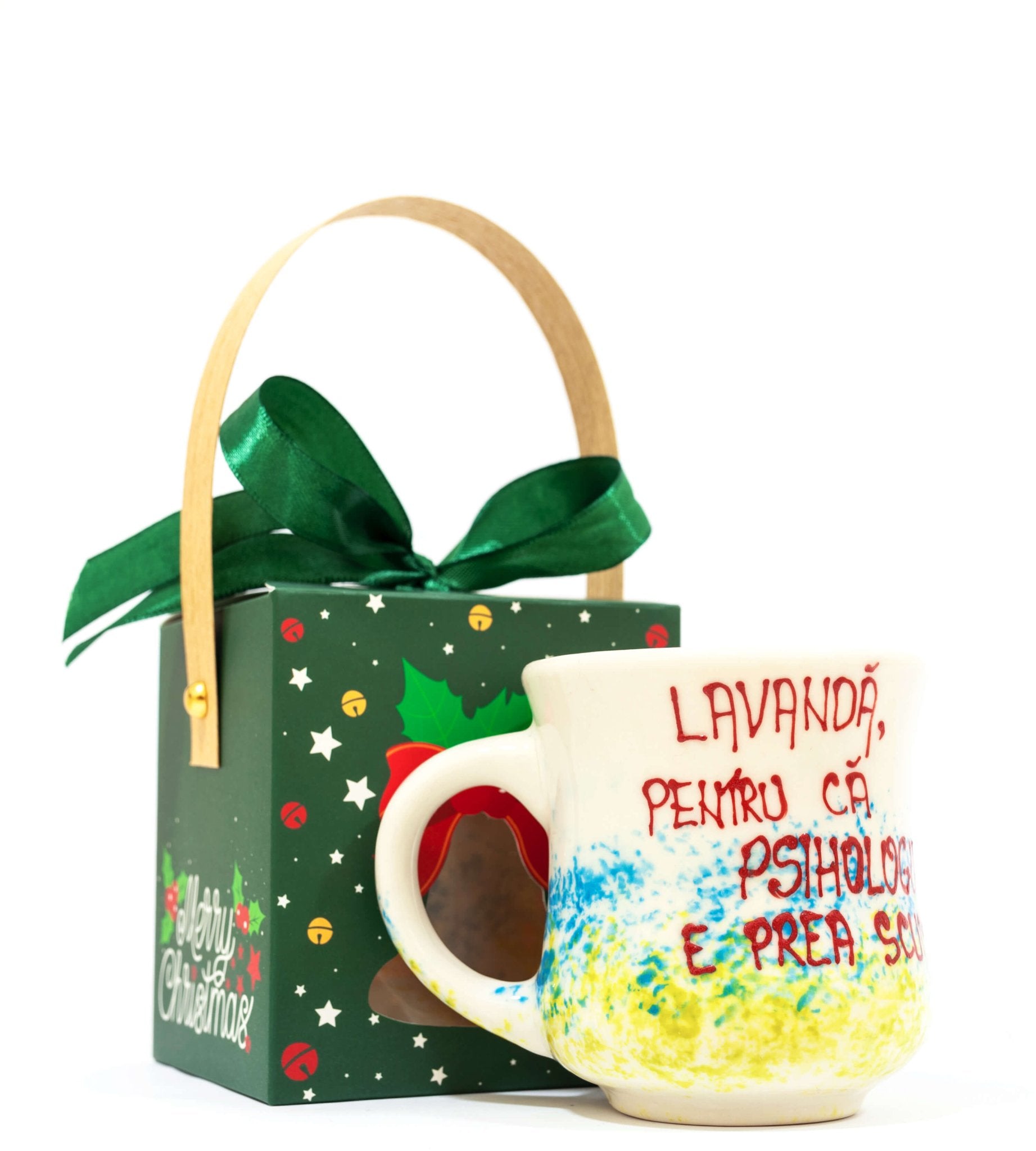 Set Cadou Cana din Portelan "Lavandă, pentru că psihologul e prea scump..." - Fleurane.ro