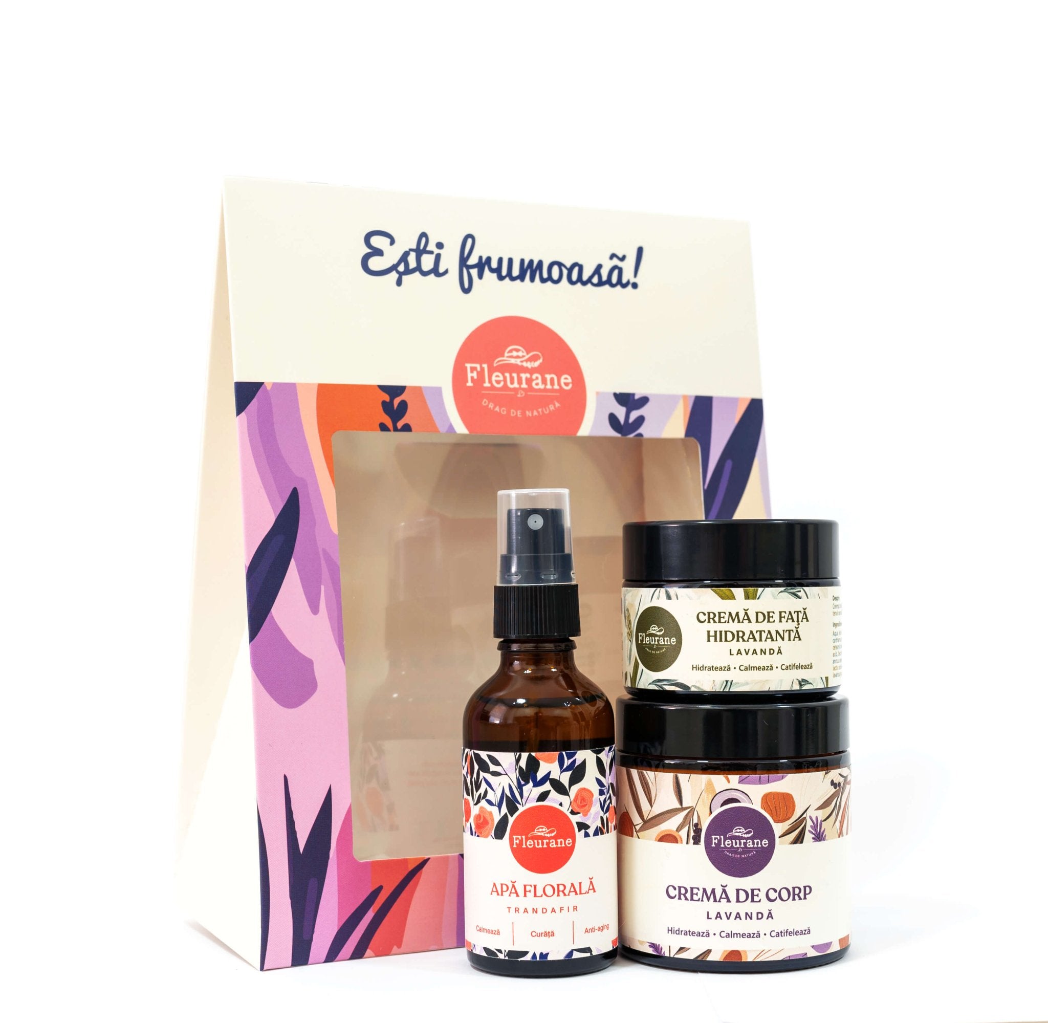 Set Cadou "Ești frumoasă!" cu Cosmetice Naturale - Fleurane.ro