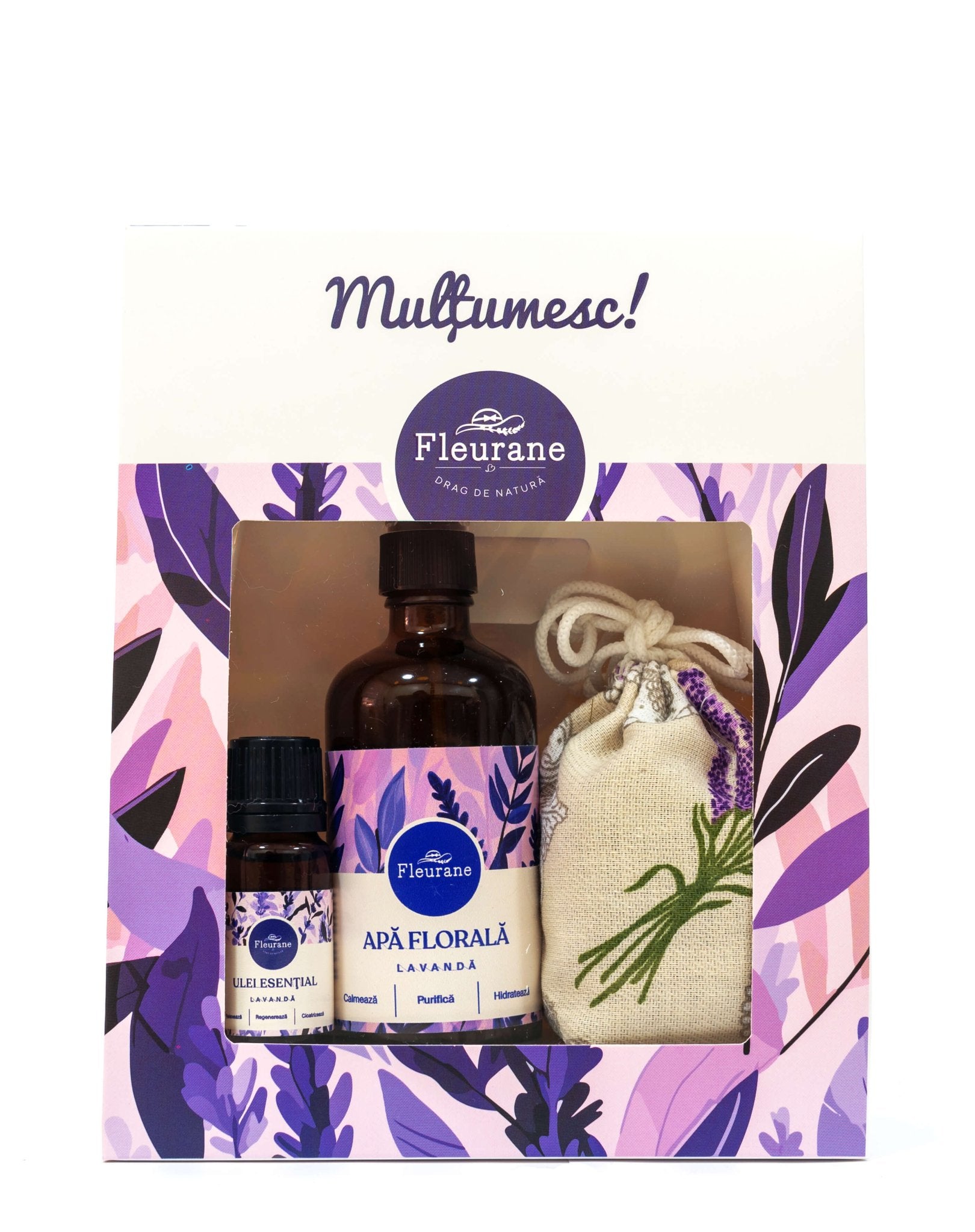Set Cadou "Mulțumesc!" cu Produse Naturale din Lavanda - Fleurane.ro