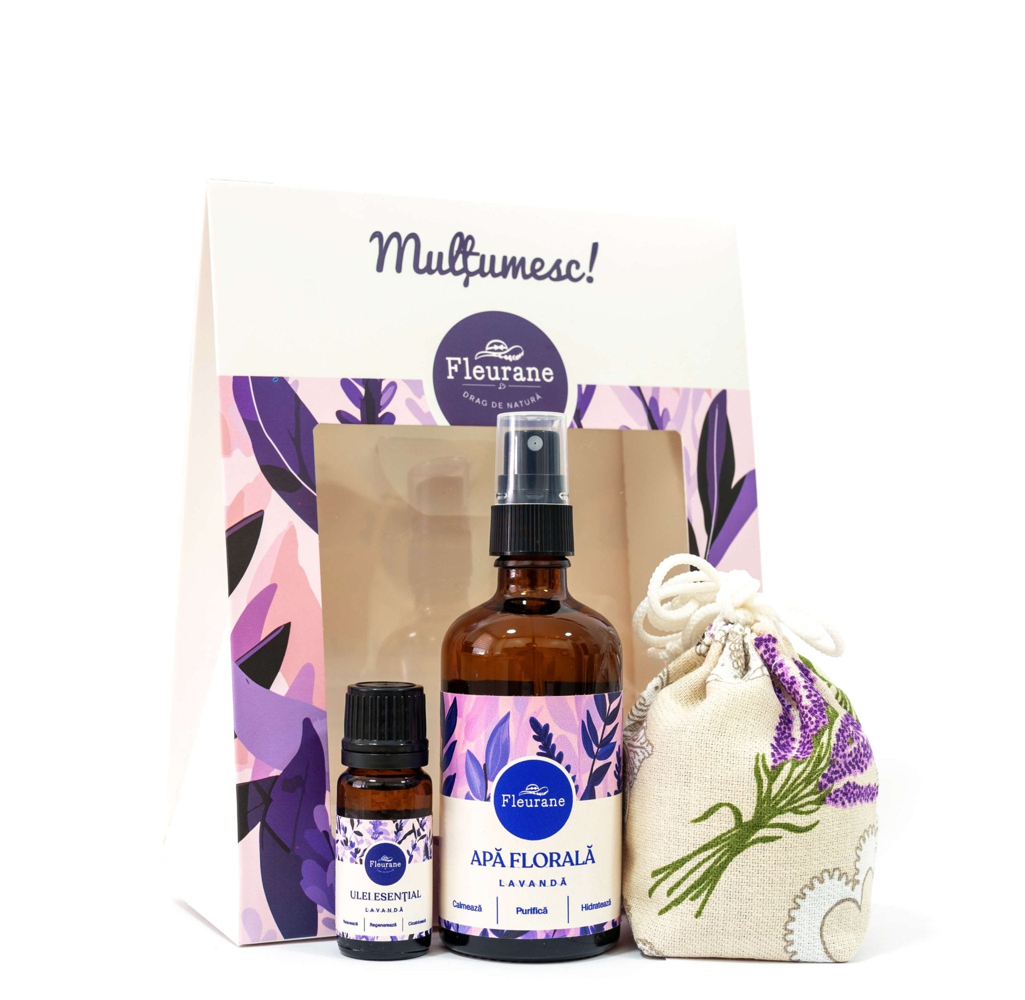 Set Cadou "Mulțumesc!" cu Produse Naturale din Lavanda - Fleurane.ro
