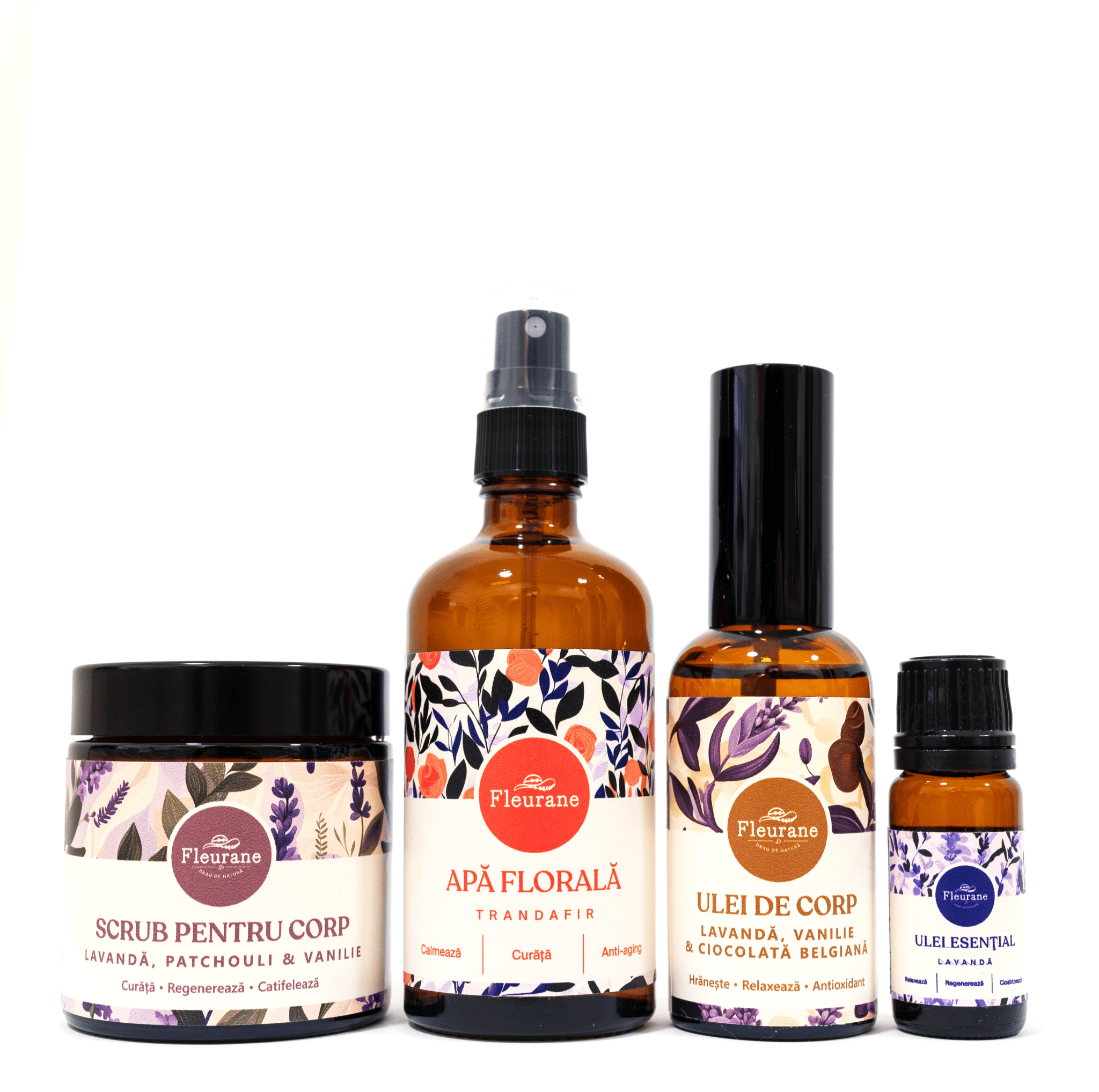 Set Cadou Love - Cosmetice Naturale cu Lavanda, Trandafir si Ciocolata - Fleurane.ro