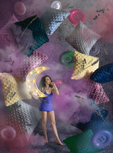 Perna pufoasa cu Kapoc si Lavanda - Ellegance 40x40 cm - Fleurane.ro