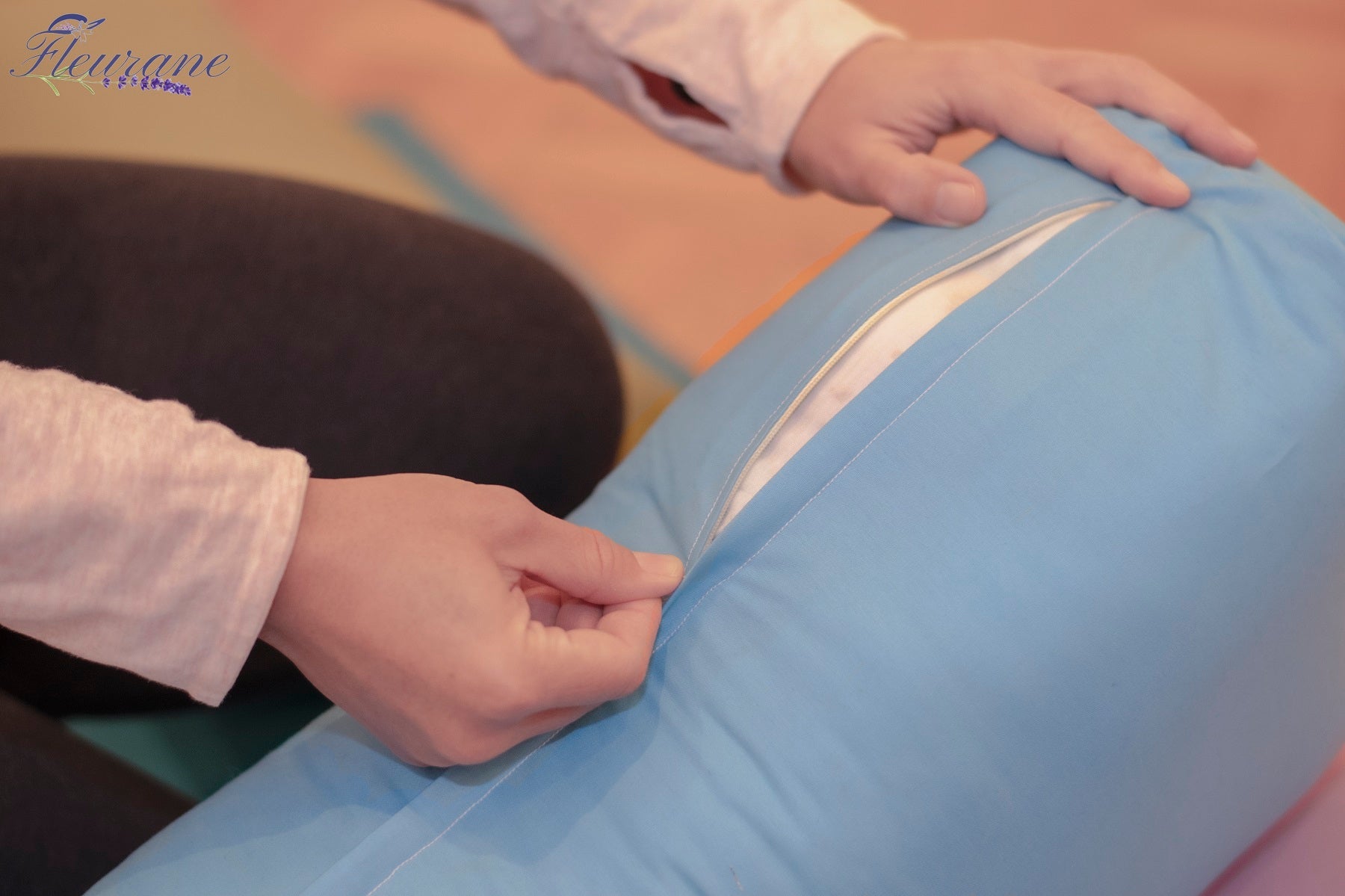 Bolster yoga cu lavanda BIO - Fleurane.ro