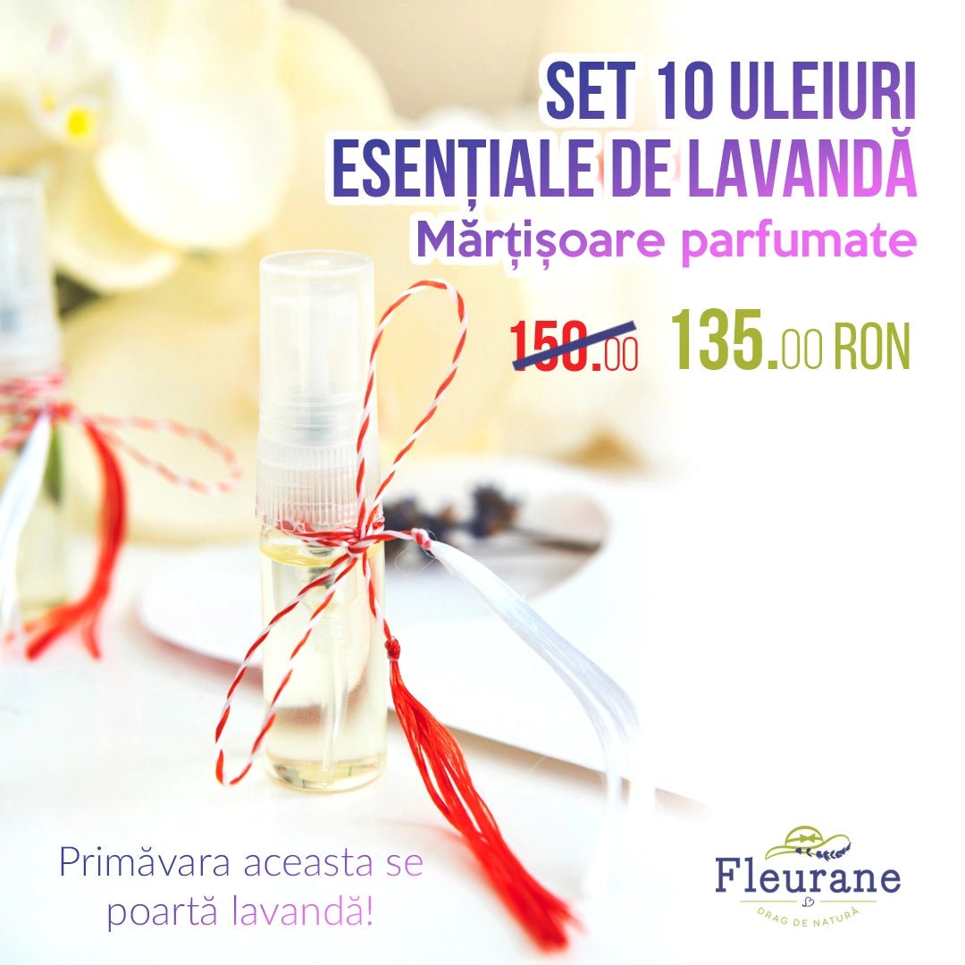 Set 10 uleiuri esentiale pure de lavanda, 3 ml - Fleurane.ro