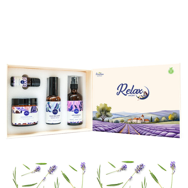 Set Cadou Relax – Cosmetice cu Lavandă și Uleiuri Naturale