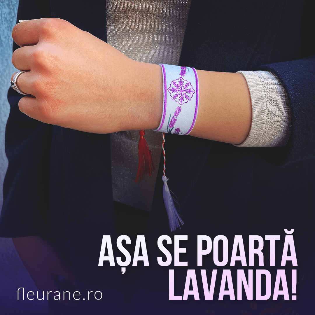 Bratara brodata cu design unic Fleurane - Fleurane.ro
