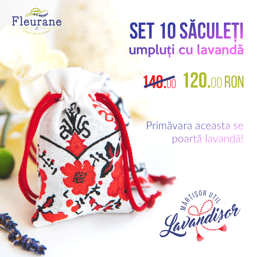 Set 10 saculeti cu lavanda - Lavandișori - Fleurane.ro