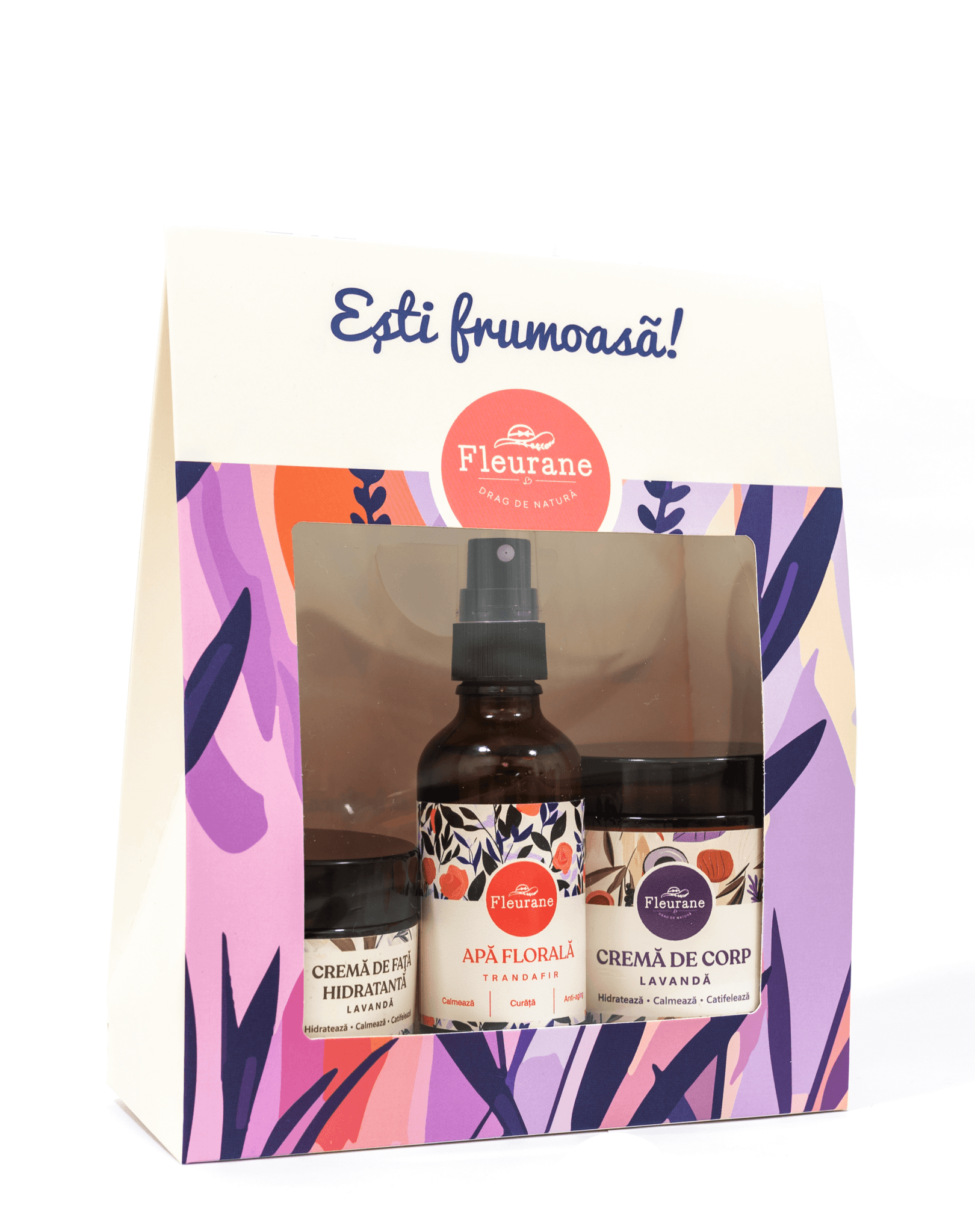 Set Cadou "Ești frumoasă!" cu Cosmetice Naturale - Fleurane.ro