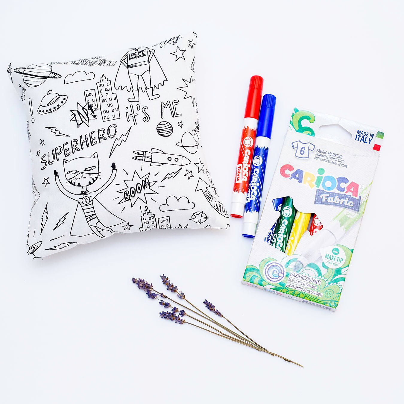 Perna de Colorat Superhero – cu Lavanda - Fleurane.ro