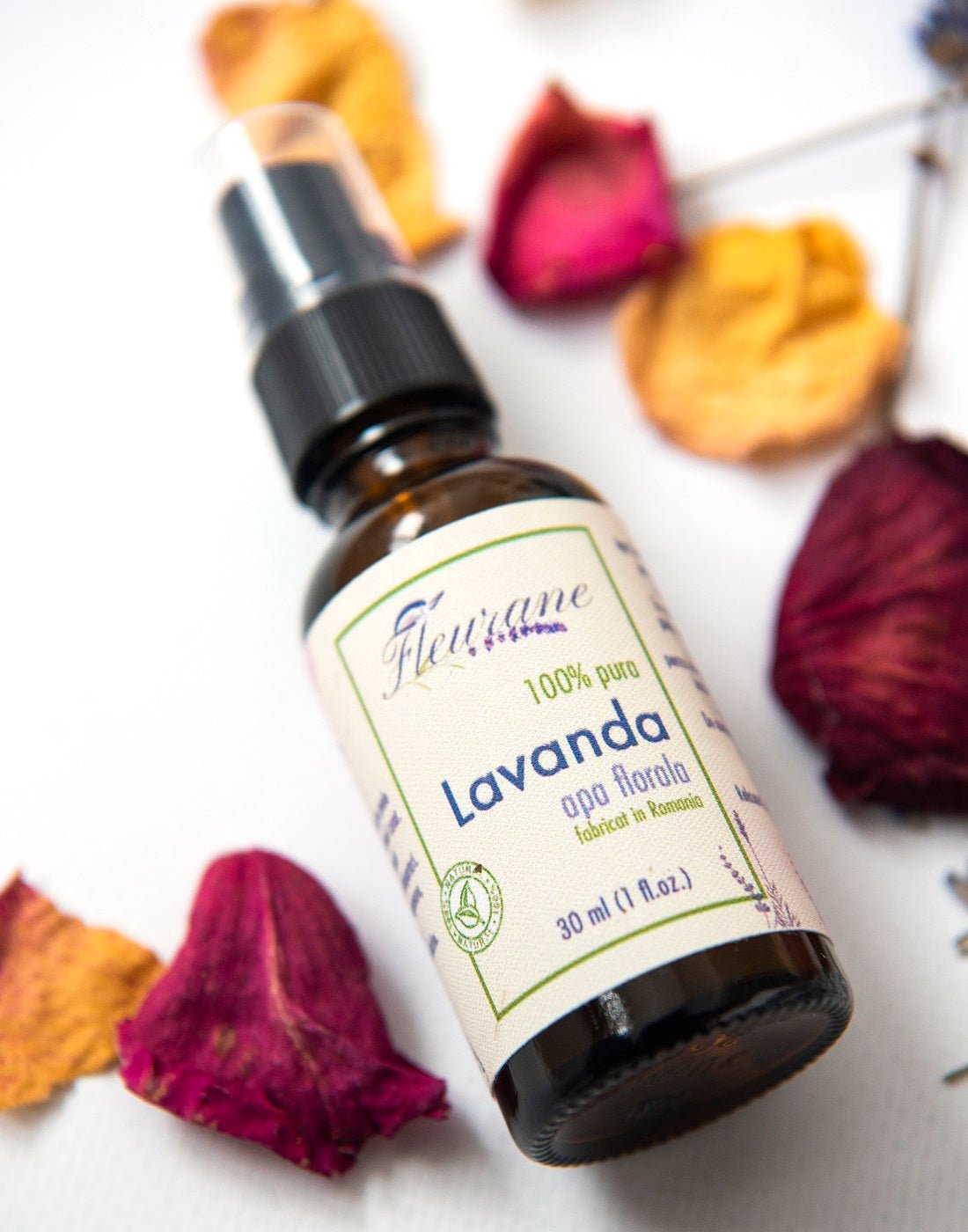 Bratara - martisor brodata si apa florala de lavanda - Fleurane.ro